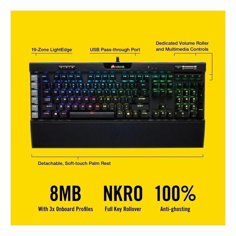 Corsair K95 RGB PLATINUM SE Mechanical Gaming Keyboard - Midnight Gold (English/Arabic), , large image number 3
