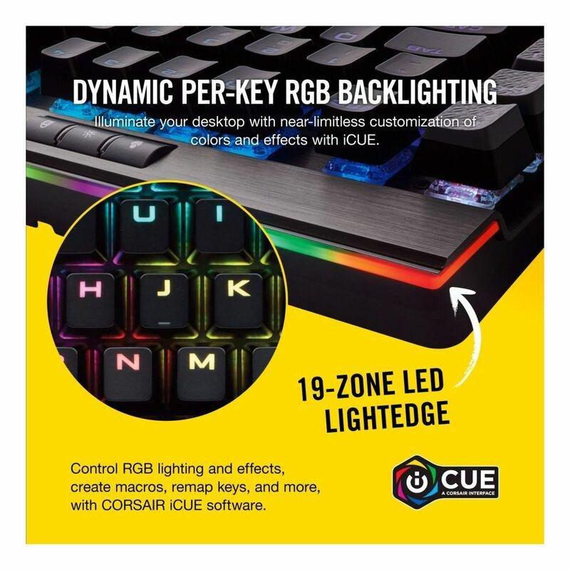 Corsair K95 RGB PLATINUM SE Mechanical Gaming Keyboard - Midnight Gold (English/Arabic), , large image number 4