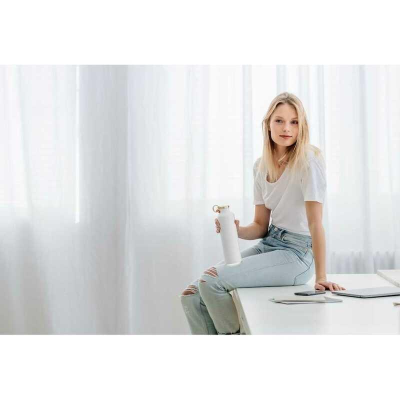 Equa Stainless Steel Smart Water Bottle White 680ml, , large image number 1