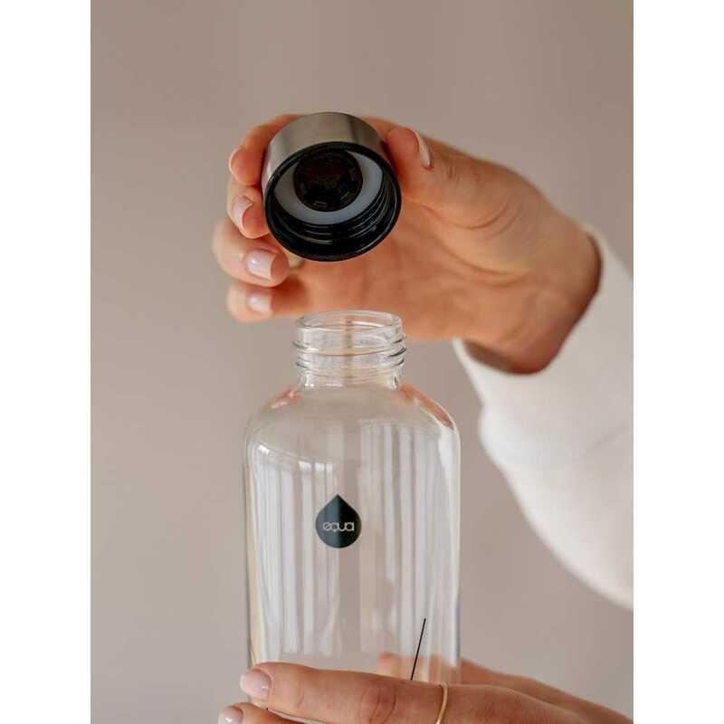 Equa Mismatch Glass Water Bottle Black 750ml, , large image number 1