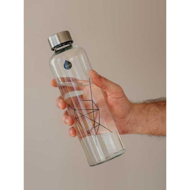 Equa Mismatch Glass Water Bottle Black 750ml, , large image number 3