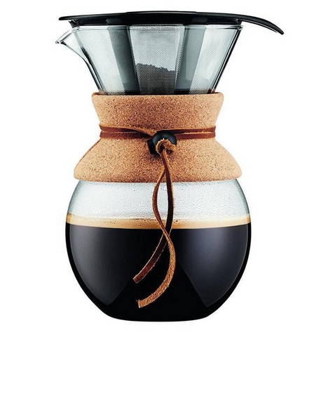 BODUM - Bodum Pour Over Coffee Maker with Permanent Filter & Cork 1L