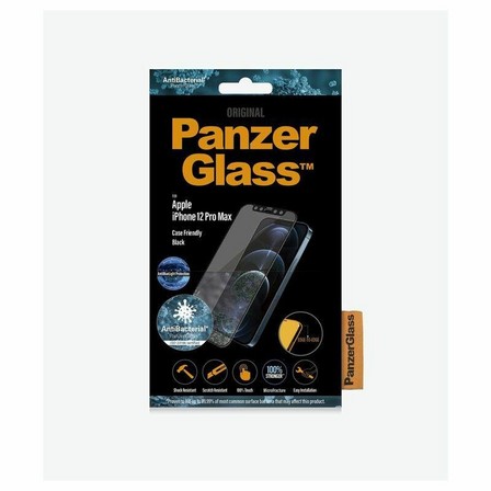 PANZERGLASS - Panzerglass Apple iPhone 12 Pro Max Edge-To-Edge Anti-Blue Light Anti-Bacterial