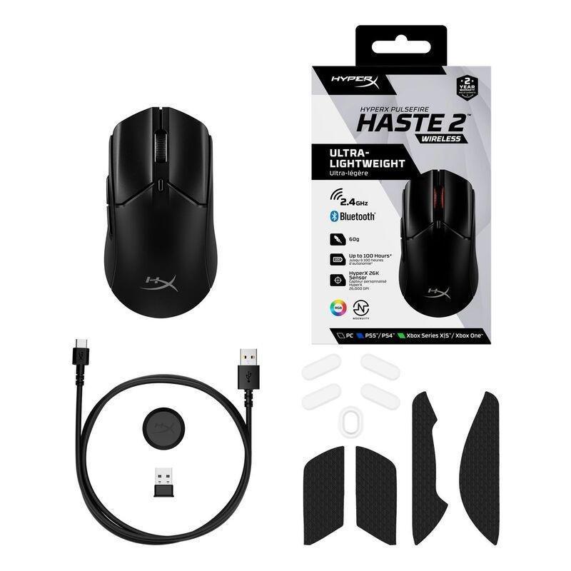 HyperX Pulsefire Haste 2 Wireless Gaming Mouse - Black, , large image number 1