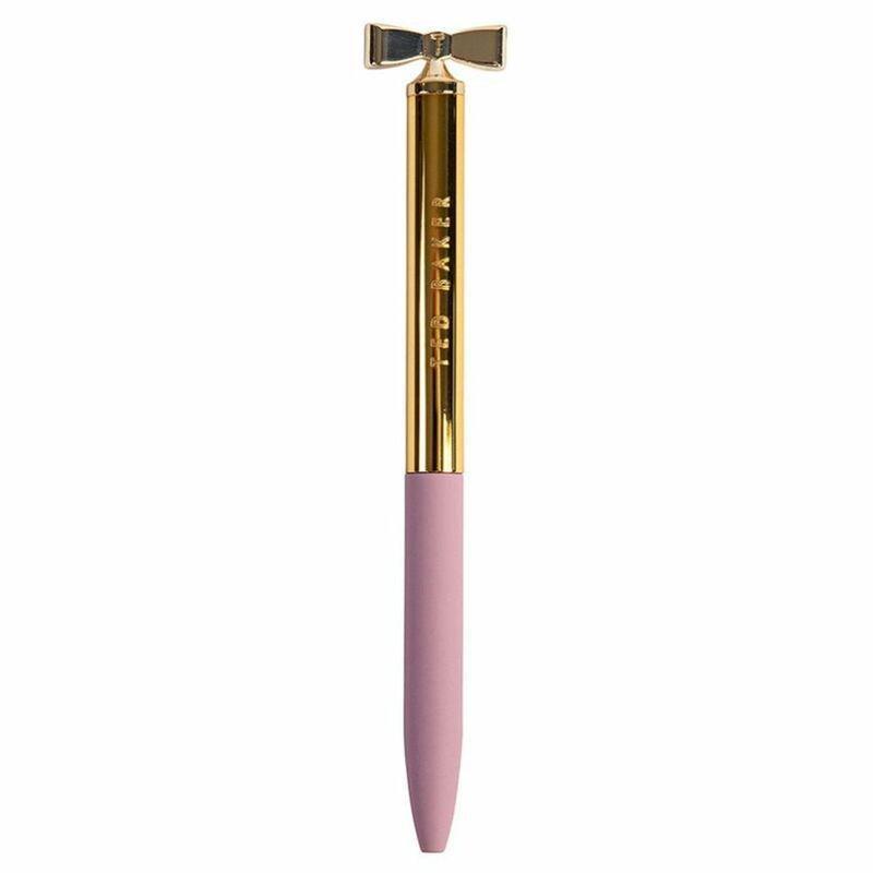Ted Baker Bow Pen Pink & Gold, , large image number 0