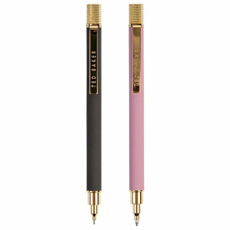 Ted Baker Pen & Pencil Set Grey/Dusky Pink, , large image number 0