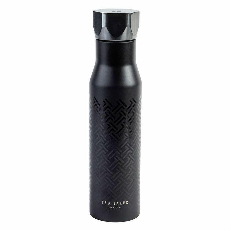 Ted Baker Hexagonal Lid Double Wall Insulated Water Bottle Black 750ml, , large image number 0