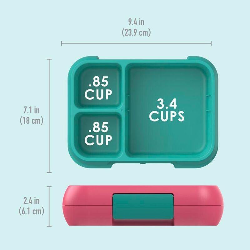 Bentgo Pop Lunch Box With Removable Divider - Bright Coral/Teal, , large image number 2