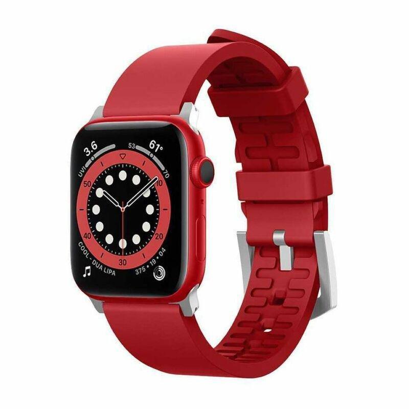 Elago Premium Fluoro Rubber Strap for Apple Watch 40mm Red (Compatible with Apple Watch 38/40/41mm), , medium