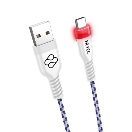 FR-TEC - FR-TEC Premium USB-C Dual Sense Nylon Braided Cable Black/White 3m for DualSense Controller