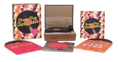 RUNNING PRESS USA - Teeny-Tiny Turntable Includes 3 Mini-LPs to Play! | Mini-Kit
