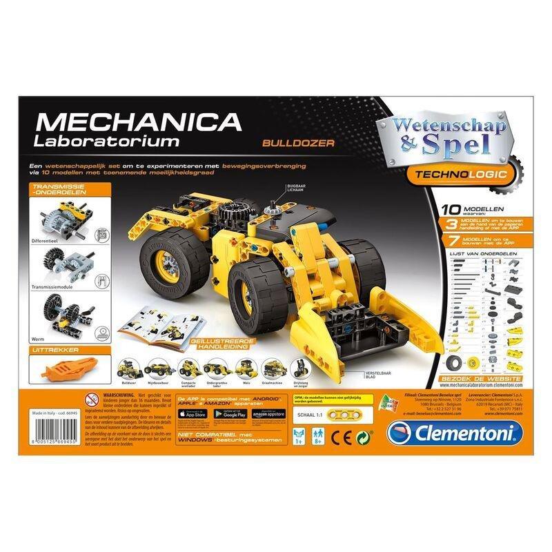 Clementoni Science & Play Mechanics Laboratory Bulldozer Assembly Kit, , large image number 4