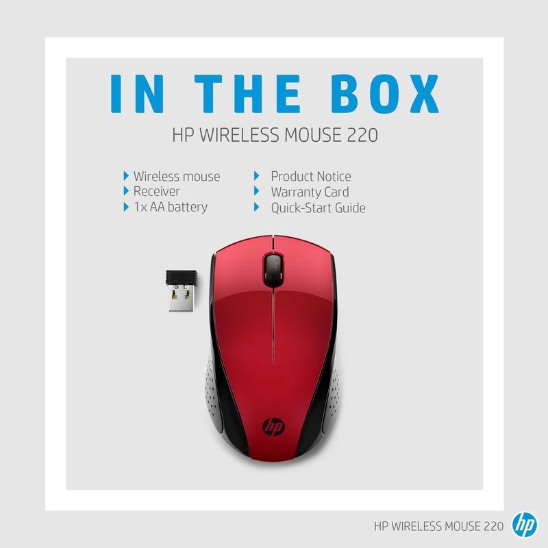 HP 220 7Kx10AA Wireless Mouse Red, , large image number 1