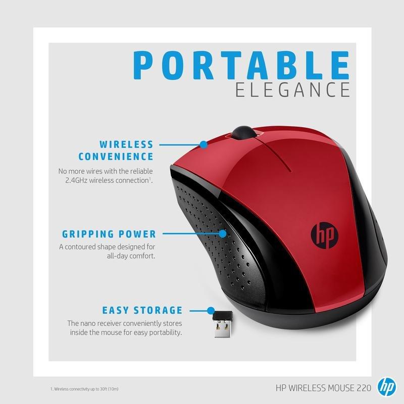 HP 220 7Kx10AA Wireless Mouse Red, , large image number 3