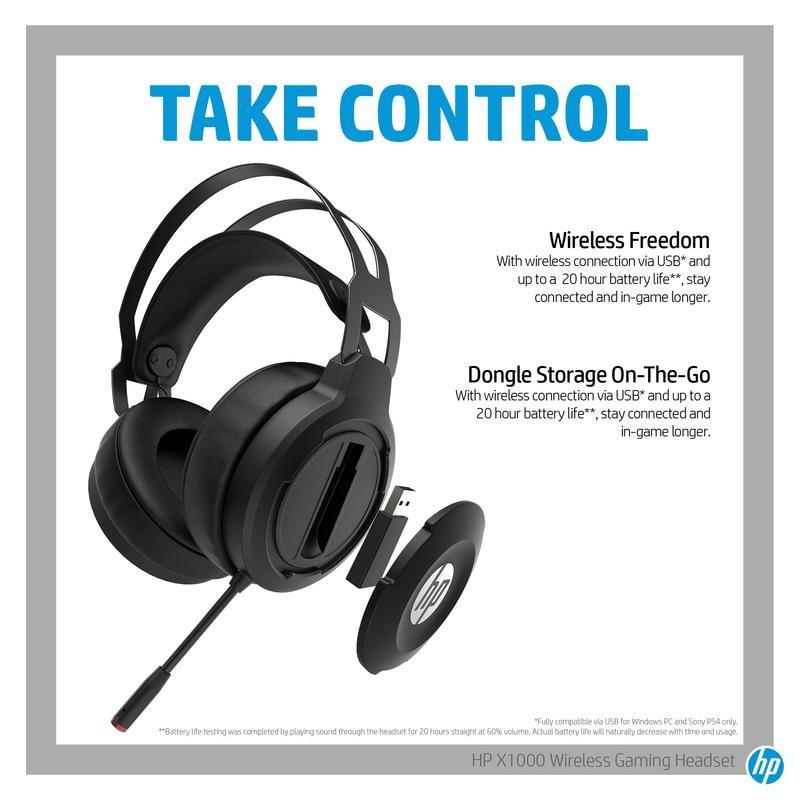 HP X1000 Wireless Gaming Headset, , large image number 8