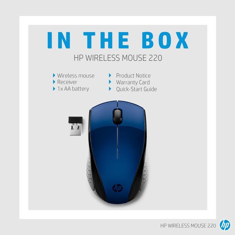 HP 220 7Kx11AA Blue Wireless Mouse Blue, , large image number 2