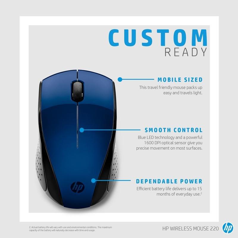 HP 220 7Kx11AA Blue Wireless Mouse Blue, , large image number 4