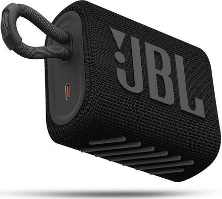 JBL - JBL Go 3 Black Portable Waterproof Wireless Speaker