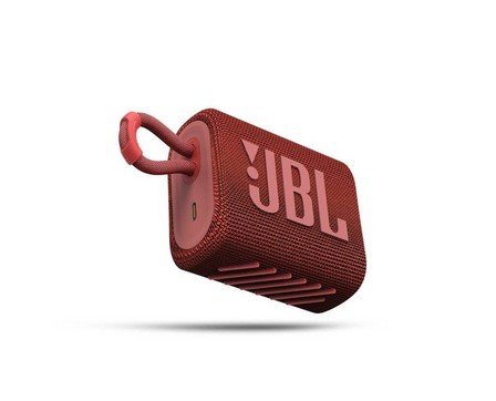 JBL - JBL Go 3 Red Portable Waterproof Wireless Speaker