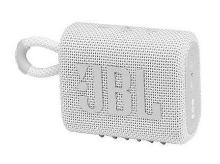 JBL - JBL Go 3 White Portable Waterproof Wireless Speaker