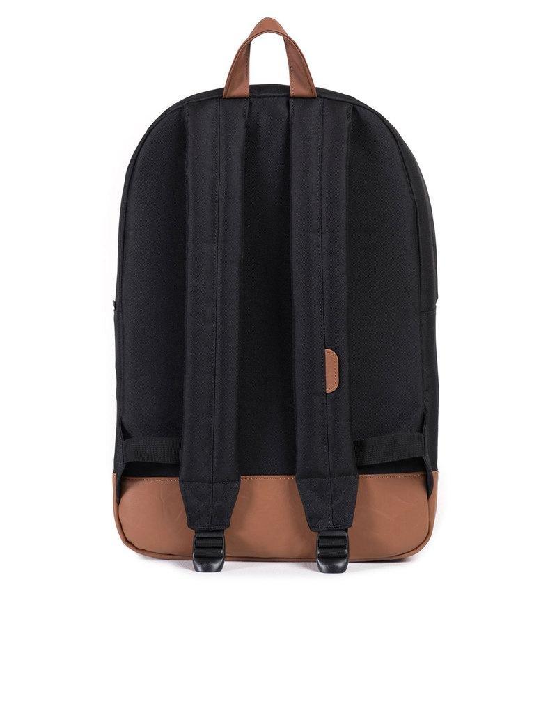 Herschel Heritage Black/Tan Synthetic Leather Backpack, , large image number 2