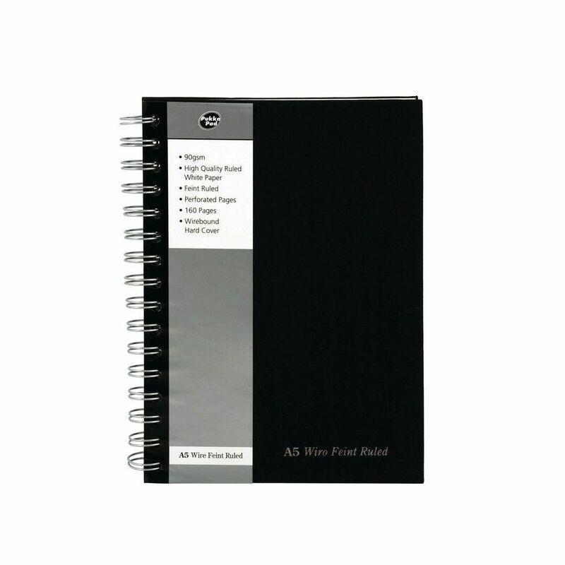 Pukka Pads A5 Ruled Wirebound Notebook Silver & Black, , large image number 0