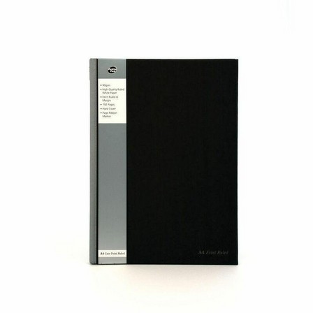 PUKKA PADS - Pukka Pads A4 Ruled Casebound Notebook Silver & Black