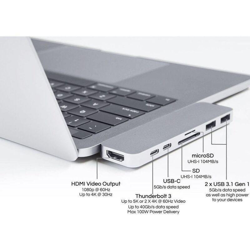 Hyper Hyperdrive Dual 4K HDMI 7 Port USB-C Hub For M1/M2 MacBook, , large image number 2