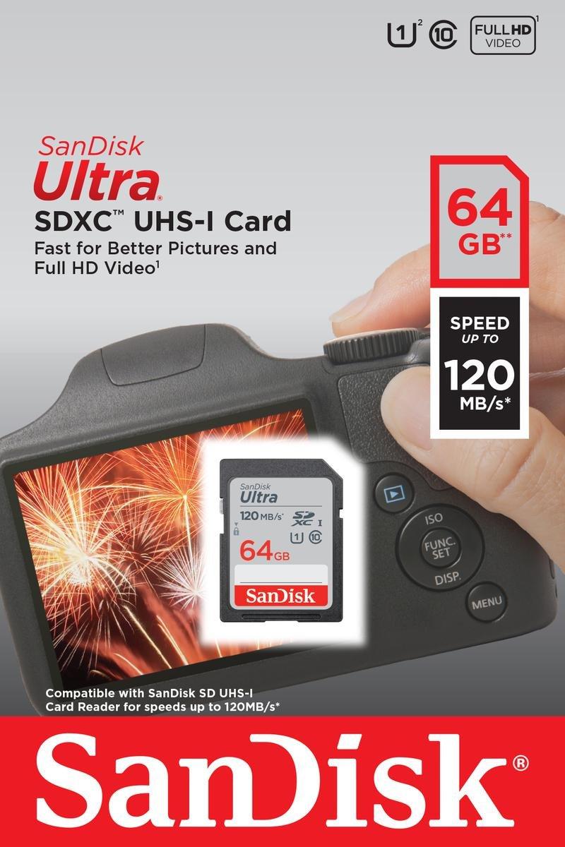 Sandisk Ultra 64GB Sdxc Memory Card 120Mb/S, , large image number 3