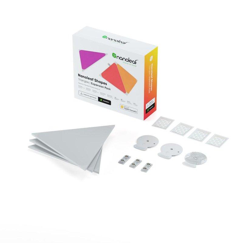 Nanoleaf Shapes Triangles White Panels Expansion Pack of 3, , large image number 0