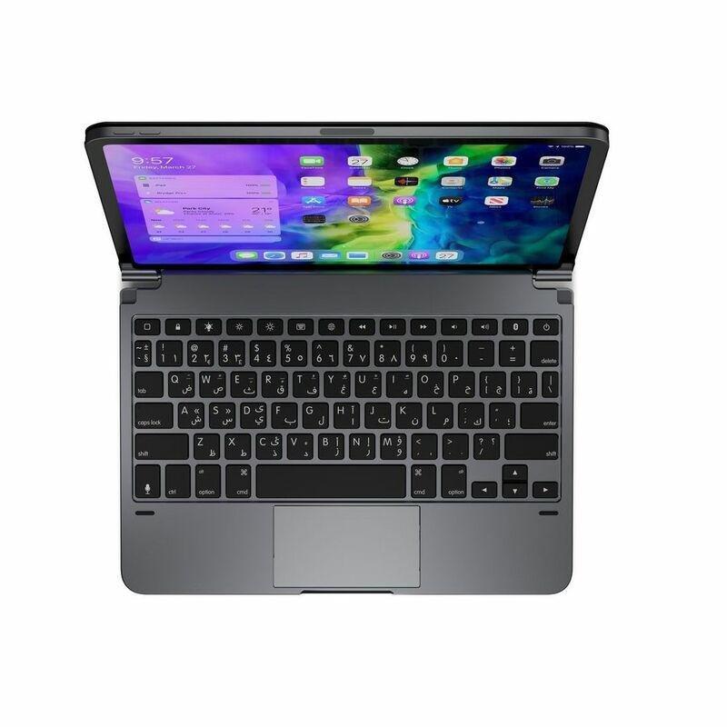 Brydge Pro+ Aluminium Bluetooth Keyboard with Trackpad for iPad Pro 11.0-Inch (Arabic/English) - Space Grey, , large image number 0
