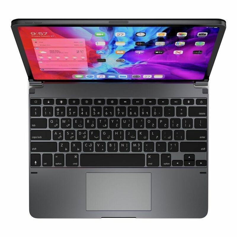 Brydge Aluminium Bluetooth Keyboard with Trackpad Space Grey for iPad Pro 12.9-Inch (Arabic/English), , large image number 0