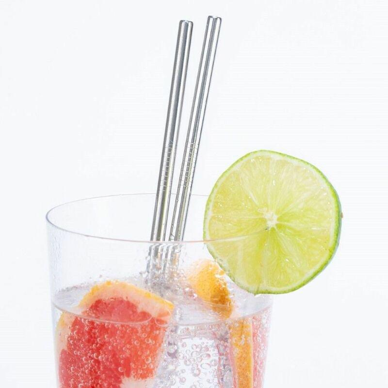 Kikkerland Stainless Steel Straws Set Of 10, , large image number 2