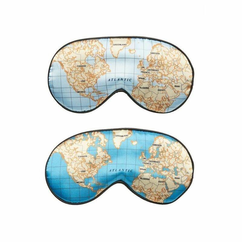 Kikkerland Maps Ultra Soft Sleep Mask, , medium