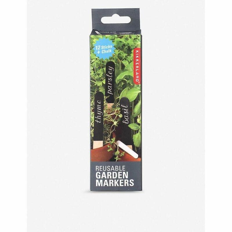 Kikkerland Reusable Garden Markers 12 Sticks + 1 Dust Free Piece Of Chalk, , large image number 2