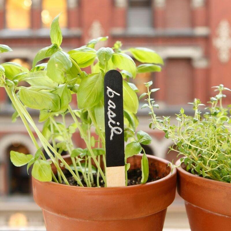 Kikkerland Reusable Garden Markers 12 Sticks + 1 Dust Free Piece Of Chalk, , large image number 3