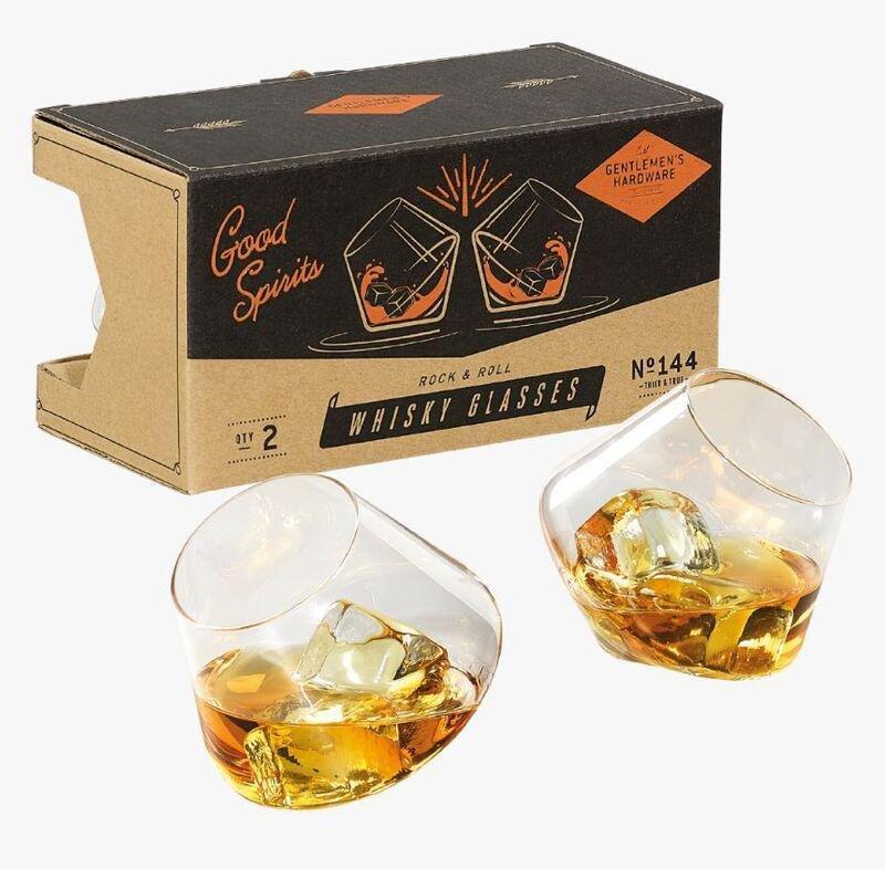 Gentlemen's Hardware Rocking Whisky Glasses X2 230ml, , large image number 0