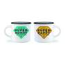 LEGAMI - Legami Espresso for Two - Porelain Coffee Mugs 50 ml - Super Mum & Dad (Set of 2)