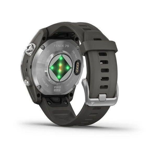 Garmin fenix 7S Pro - Solar Edition Smartwatch - Silver with Graphite Band (42mm), , large image number 1