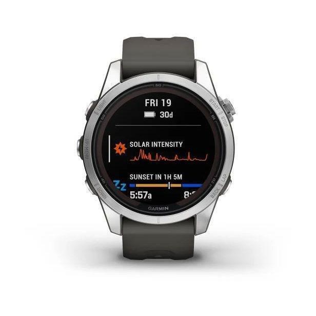 Garmin fenix 7S Pro - Solar Edition Smartwatch - Silver with Graphite Band (42mm), , large image number 3
