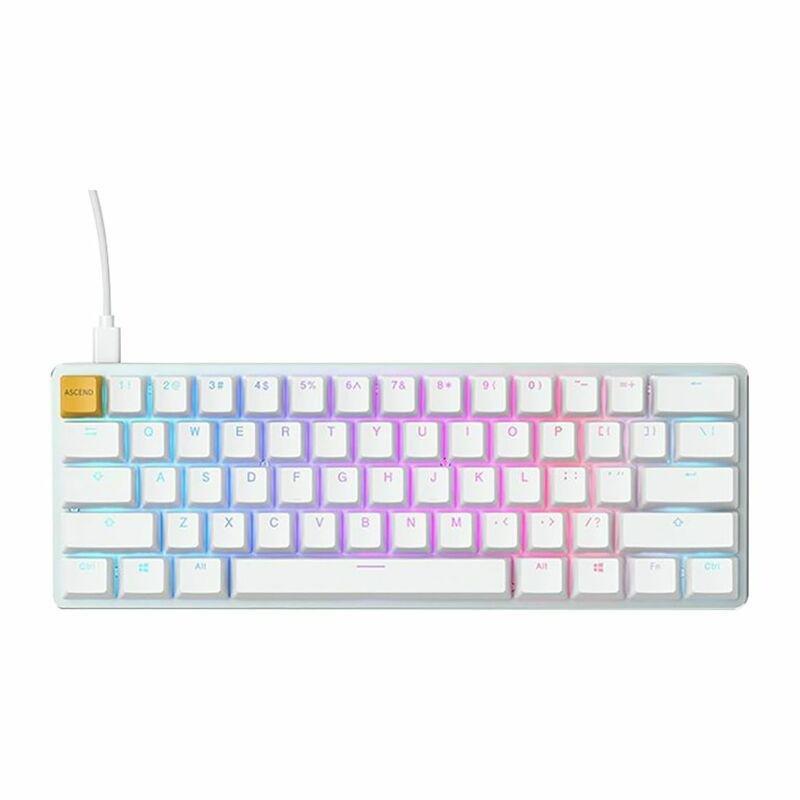 Glorious GMMK Compact Pre-Built White Gaming Keyboard, , large image number 0