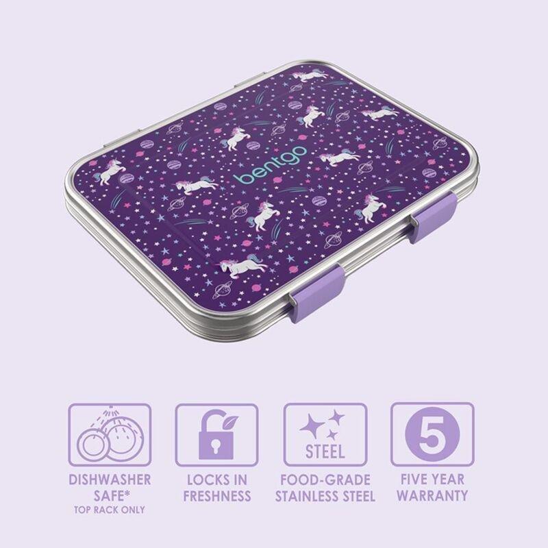 Bentgo Unicorn Kids Stainless-Steel Lunch Box, , large image number 2