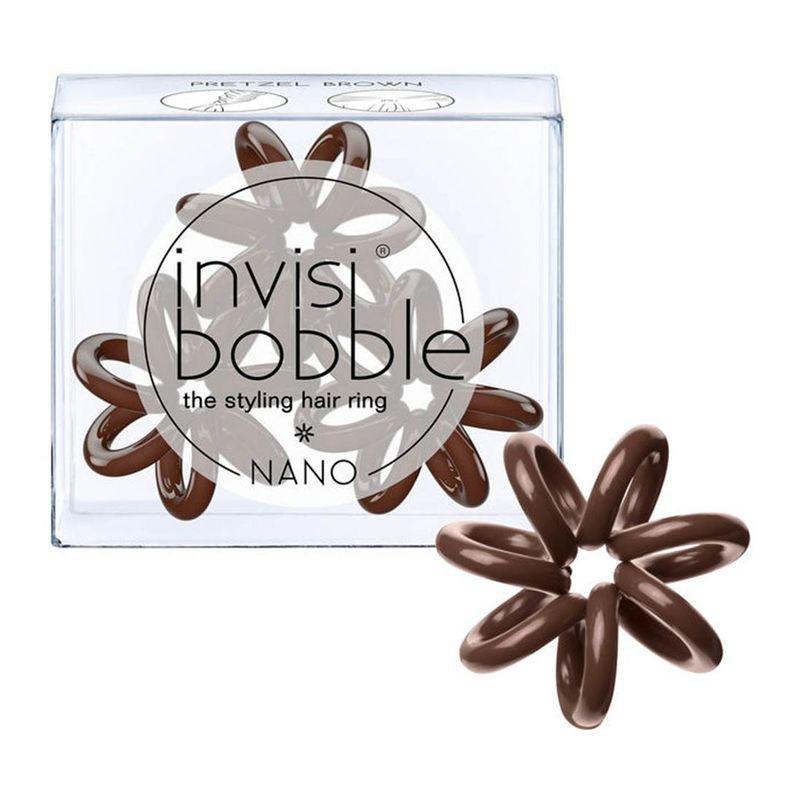 Invisibobble Hair Tie Nano Pretzel Brown, , large image number 0