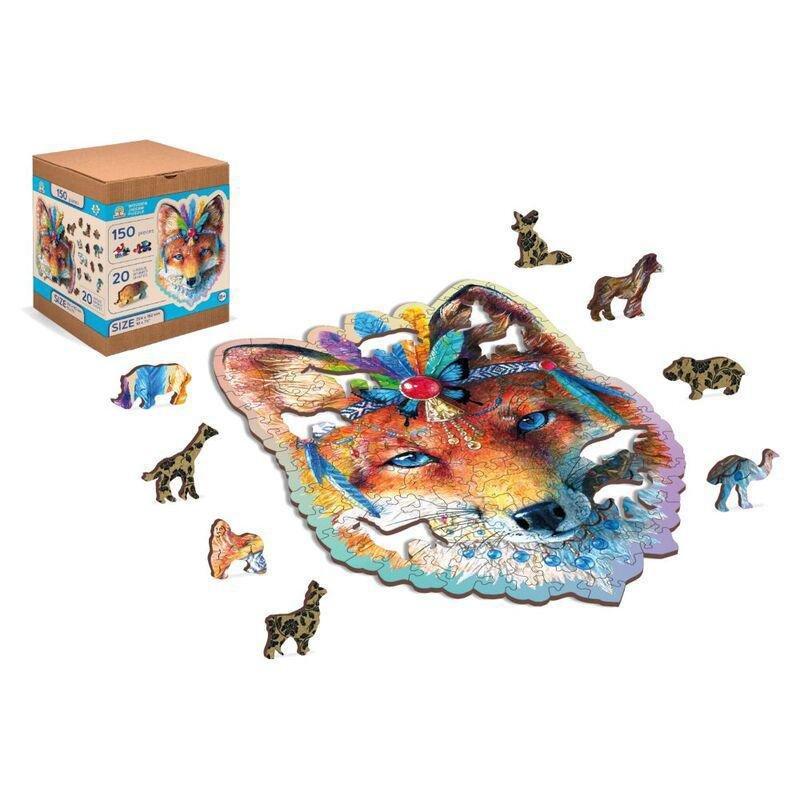 WOODEN CITY - Wooden City Mystic Fox M Wooden Jigsaw Puzzle (150 Pieces)