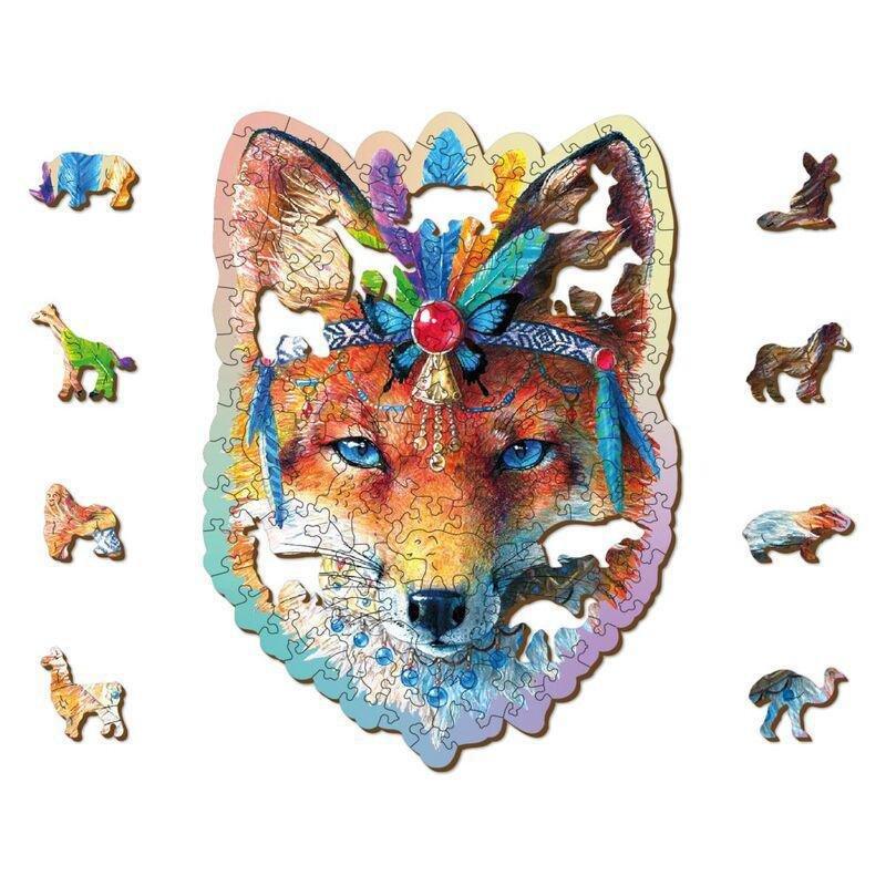 WOODEN CITY - Wooden City Mystic Fox M Wooden Jigsaw Puzzle (150 Pieces)