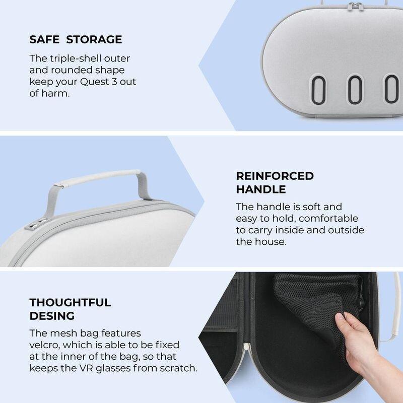 Blupebble All In One Pebble Carry Case For Meta Quest 3, , large image number 4