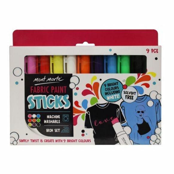 Mont Marte Fabric Paint Sticks (Set of 9), , large image number 0
