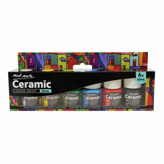 Mont Marte Ceramic Liquid Paint 20ml (Set of 6), , large image number 0