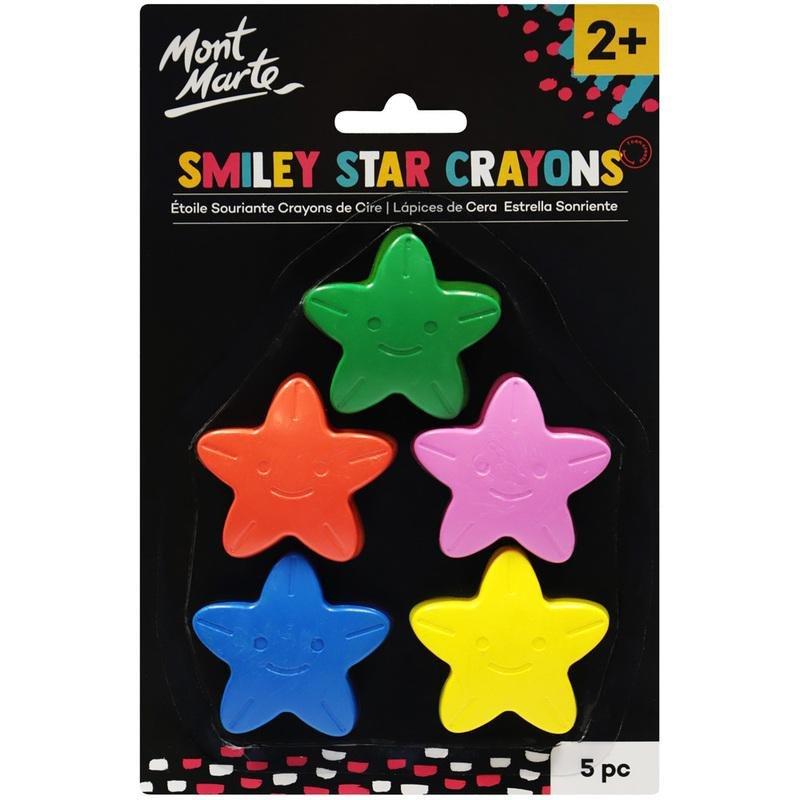 Mont Marte Smiley Star Crayons 5Pc Paint Crayons, , large image number 0