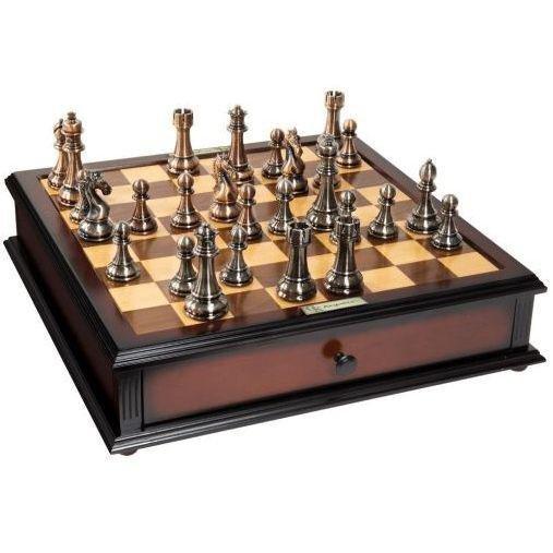 Merchant Ambassador Kasparov Grand Master Silver & Bronze Chess Set, , large image number 0